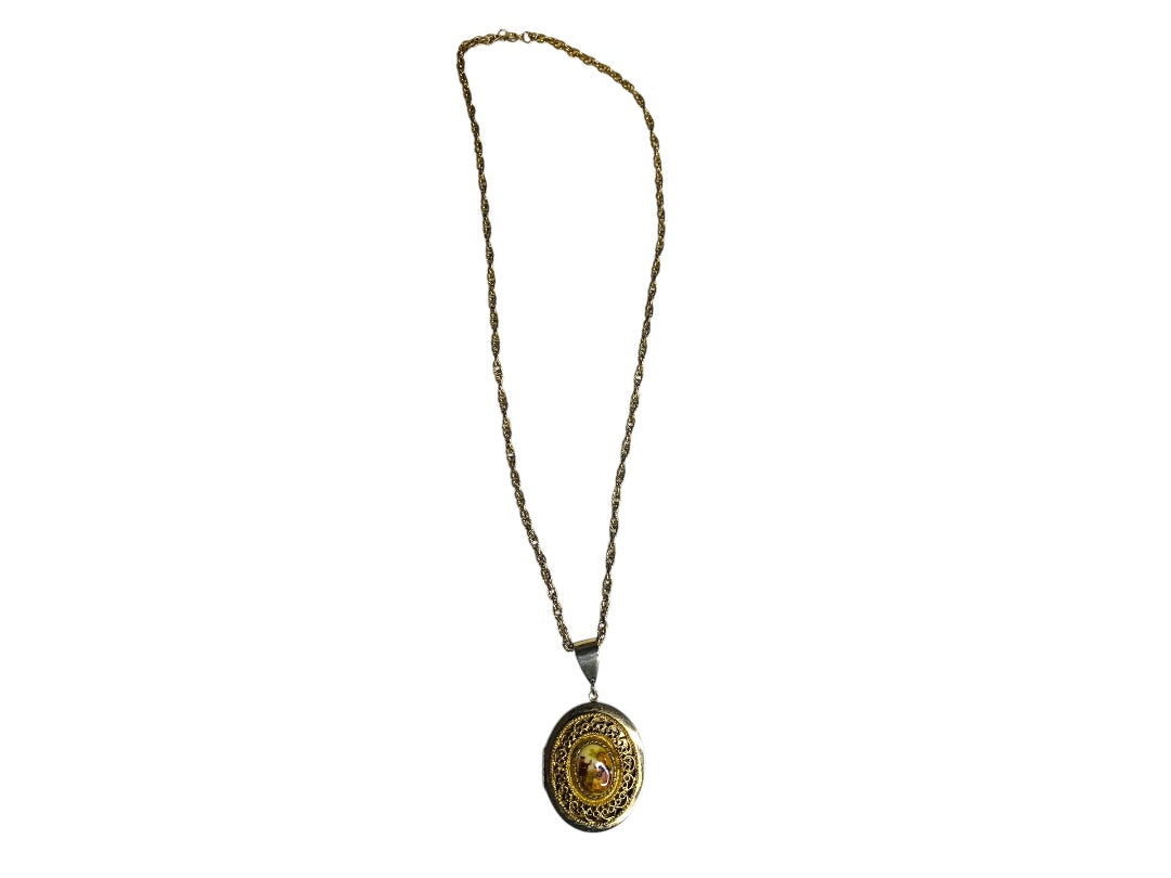 Victorian Style Pendant Necklace Locket Personalized "Ruth"