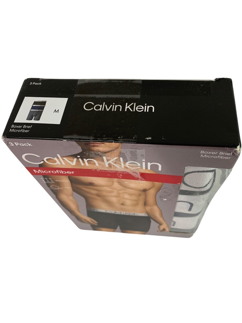 Medium Calvin Klein Mens New 3 Pack Boxer Briefs Microfiber