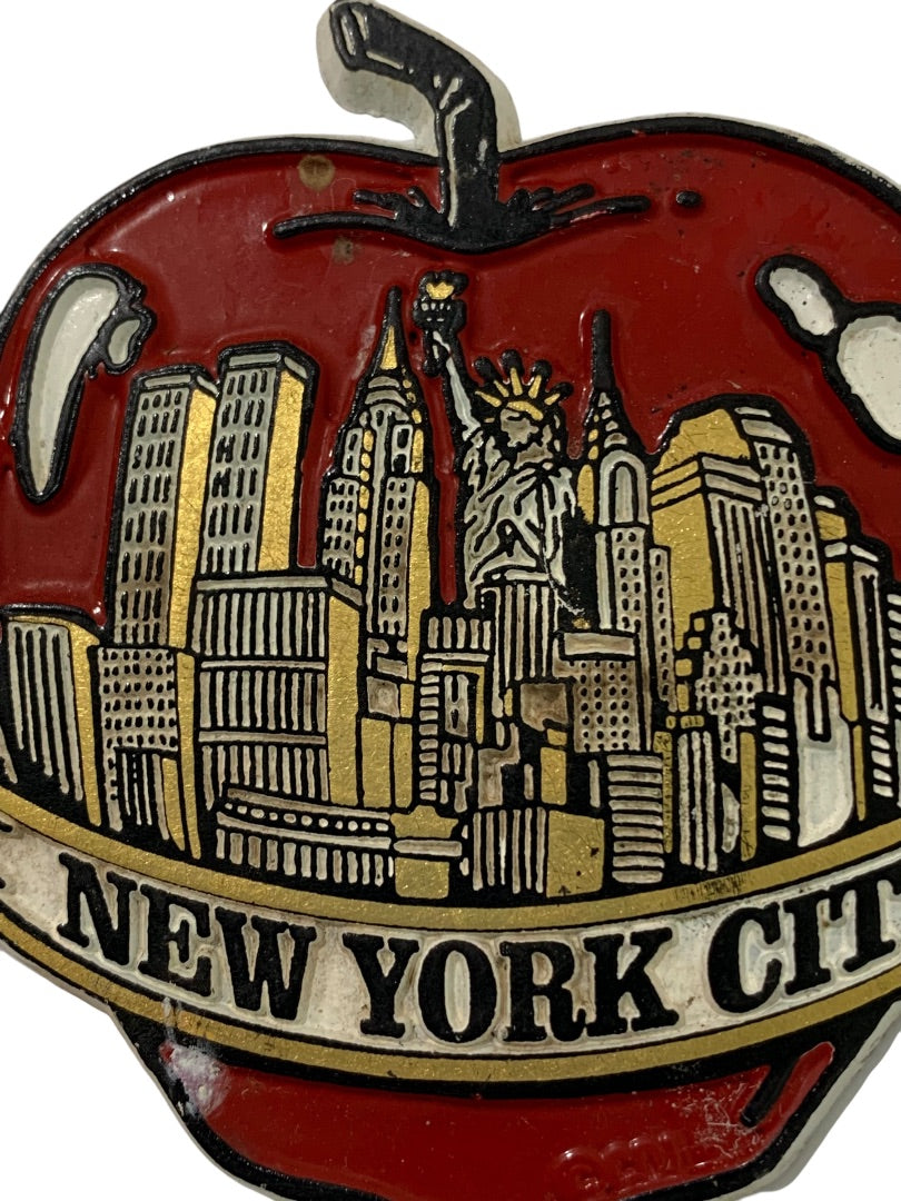 Vintage Big Apple New York Magnet Refrigerator PVC 3.2 Inches