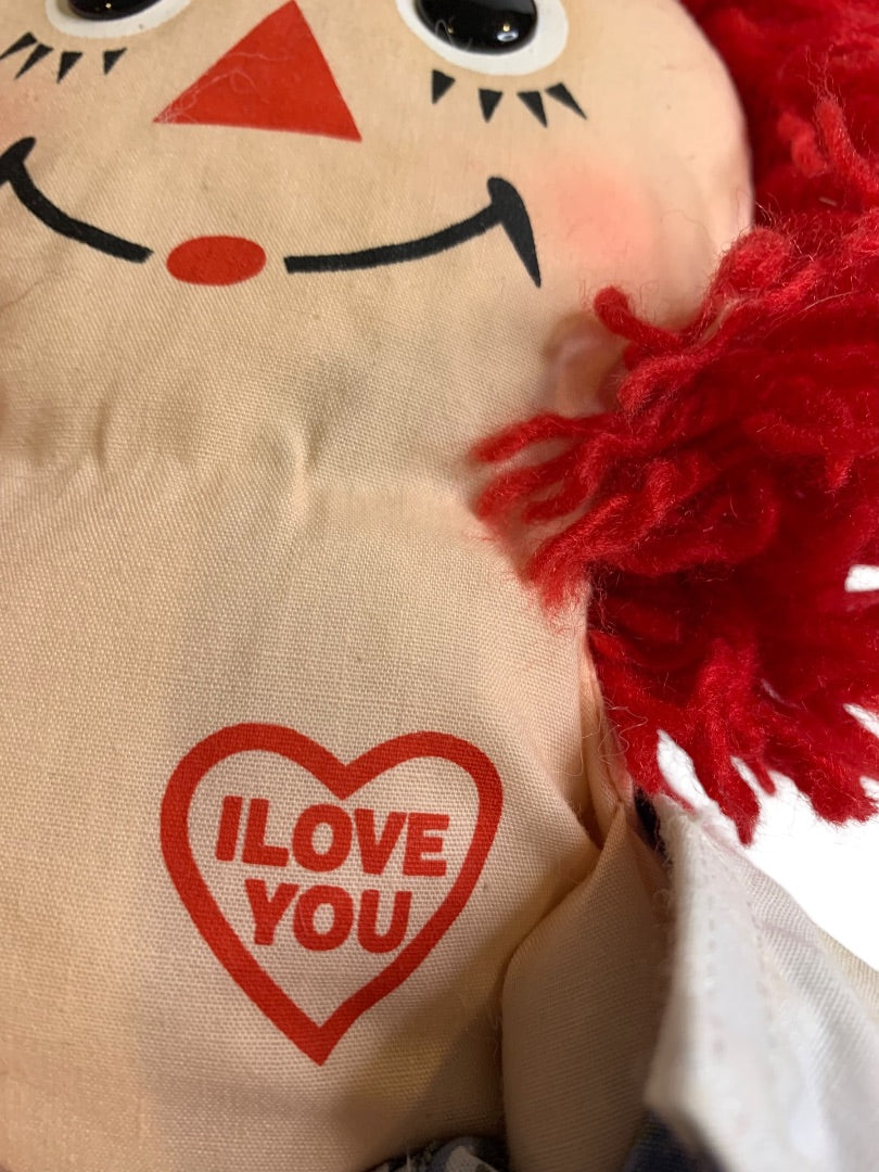 2002 Applause Hasbro Raggedy Ann Doll 15 Inch