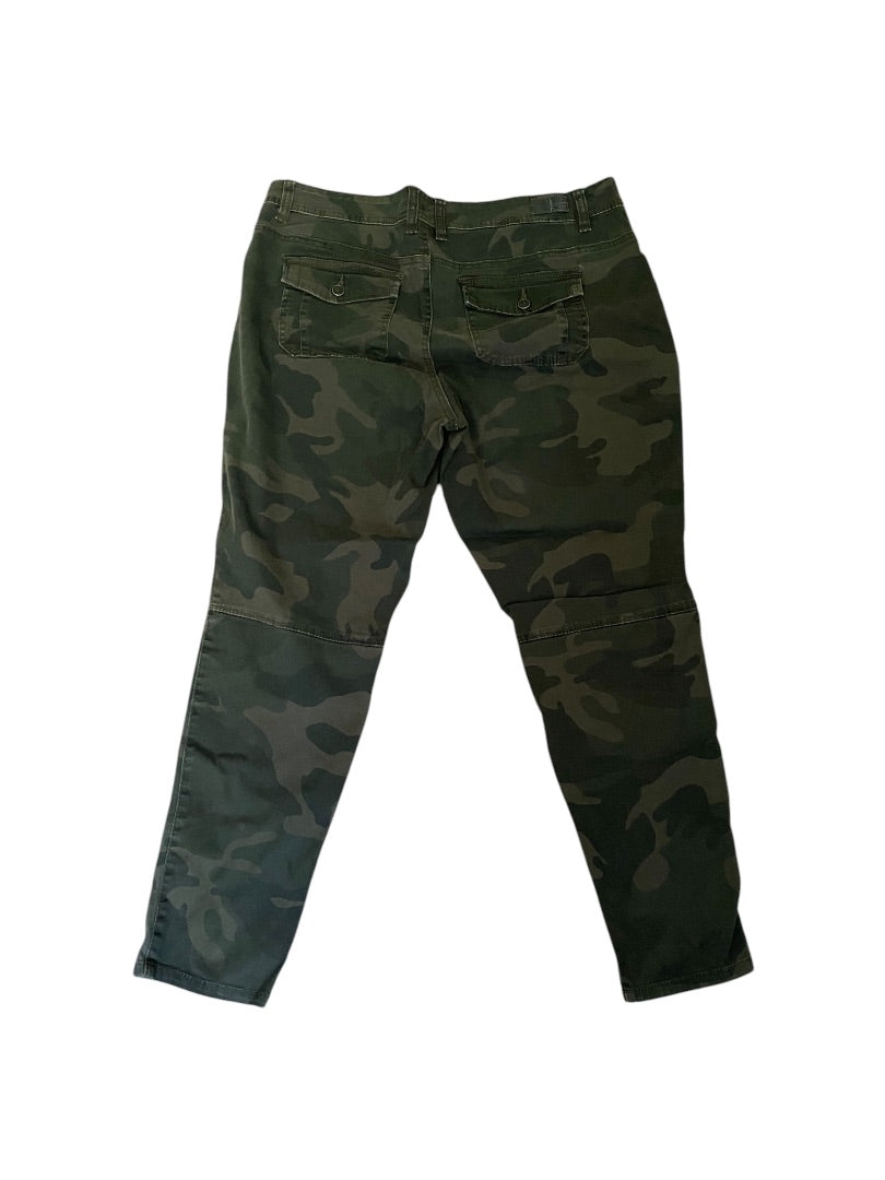 Size 16 Supplies Womens Gray Camo Tapered Pants Stretch Pockets 29 Inch Inseam