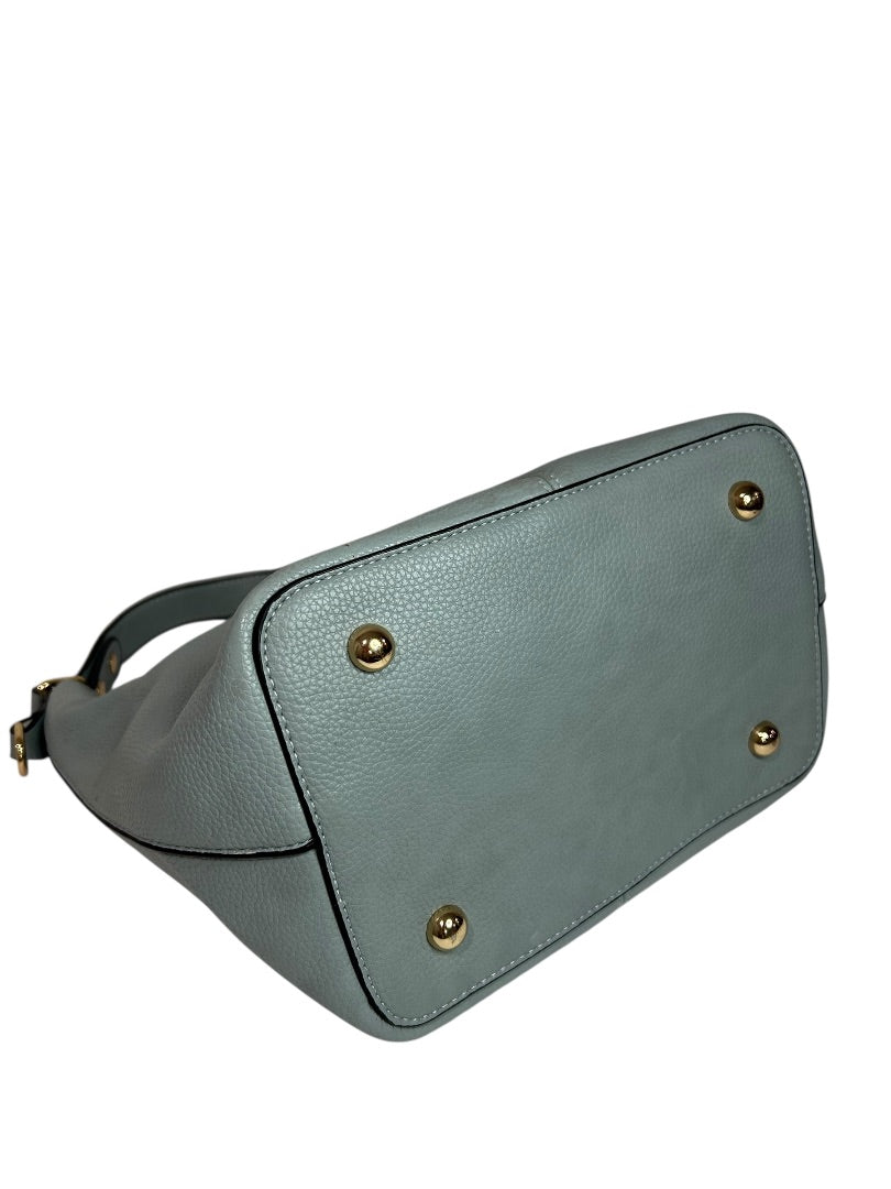 Joy Susan Pebbled Blue Vegan Leather Classic Hobo Handbag Removable Strap