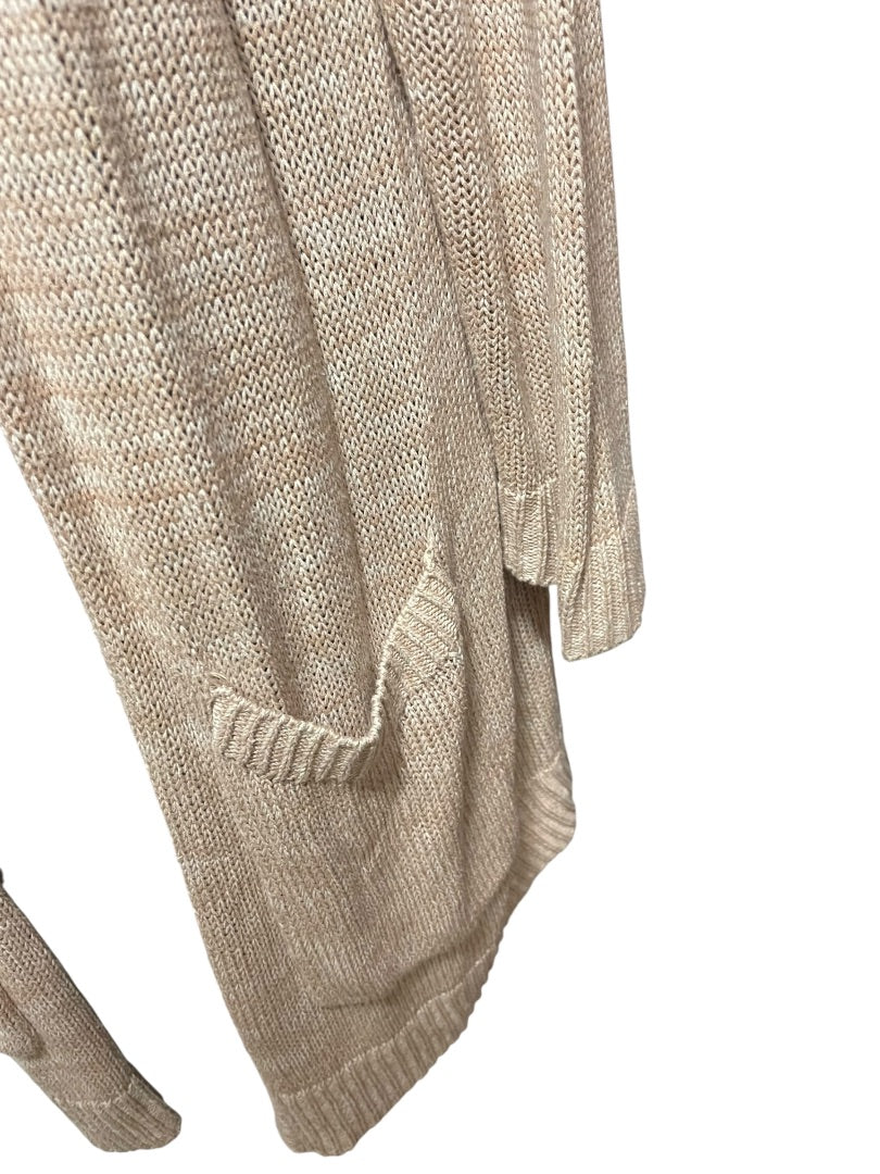 3X Torrid Open Long Sleeve Cardigan Womens Sweater Tan Marled Knit