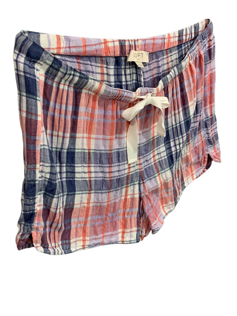 Small Loft Sleep Womens Plaid Pull On Shorts Summer Lightweight