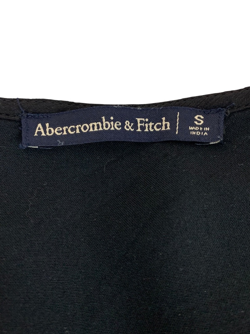 Small Abercrombie & Fitch Womens Black Wrap Dress Sleeveless