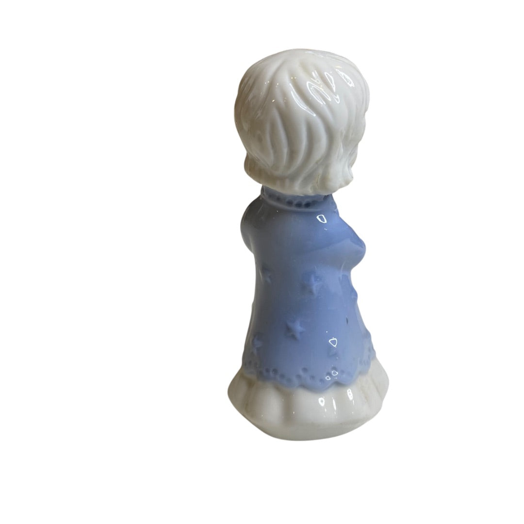 Vintage Berman and Anderson Porcelain Candle Holder Caroler Girl 4"