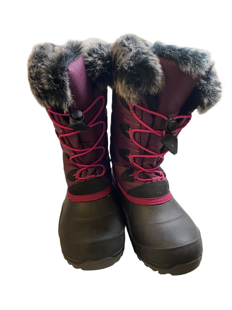 Size 3 Kamik Girls Snowgypsy Winter Boots Snow Purple Black