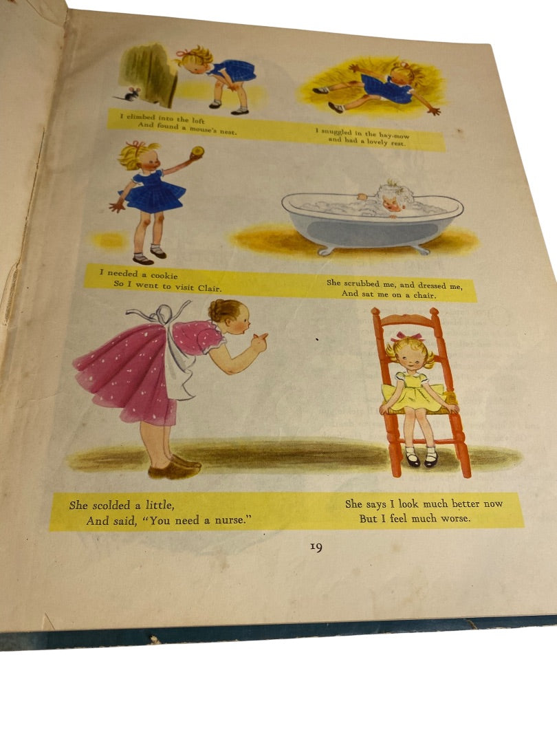 Vintage Scrap Junk Journal Ephemera Book Farm Stories Giant Golden Book