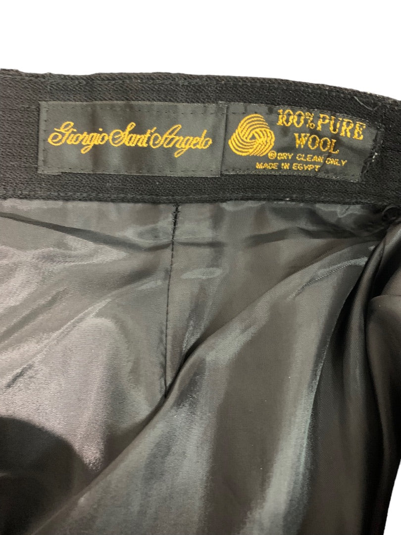 Size 8 Giorgio Sant'Angelo Women's Vintage Wool Dress Pants Textured