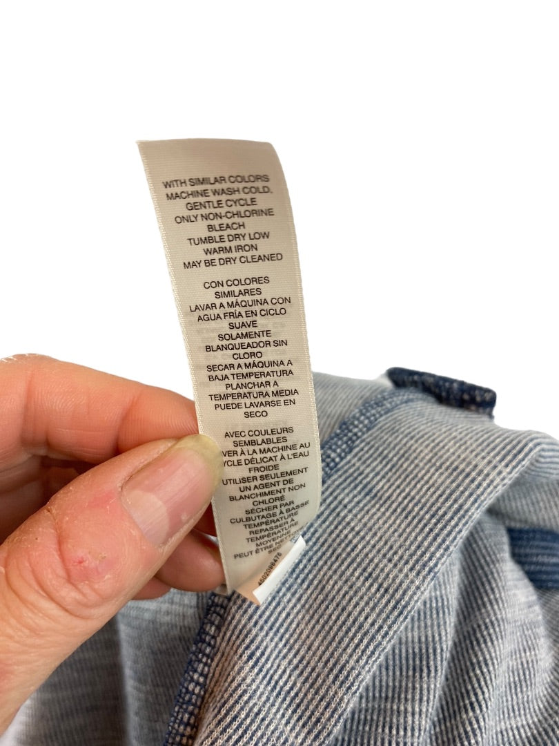 XL Weekends by Chico's Women's Blue Round Neck Casual Pullover Shirt