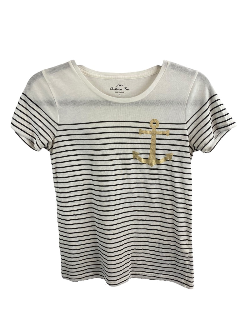 XS J.Crew Collectors Tee Women's Nautical Theme Short Sleeve Tshirt E6599
