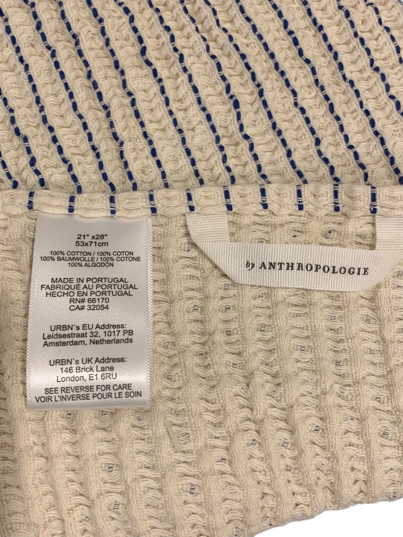 Anthropologie Table Cover Runner 21 x 28" New 100% Cotton Boho Fringed