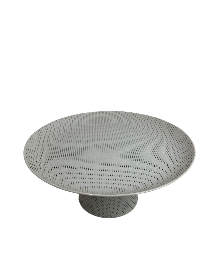 Toscany Collection Japan Pedestal Cake Plate Microdot 10.5 Inch