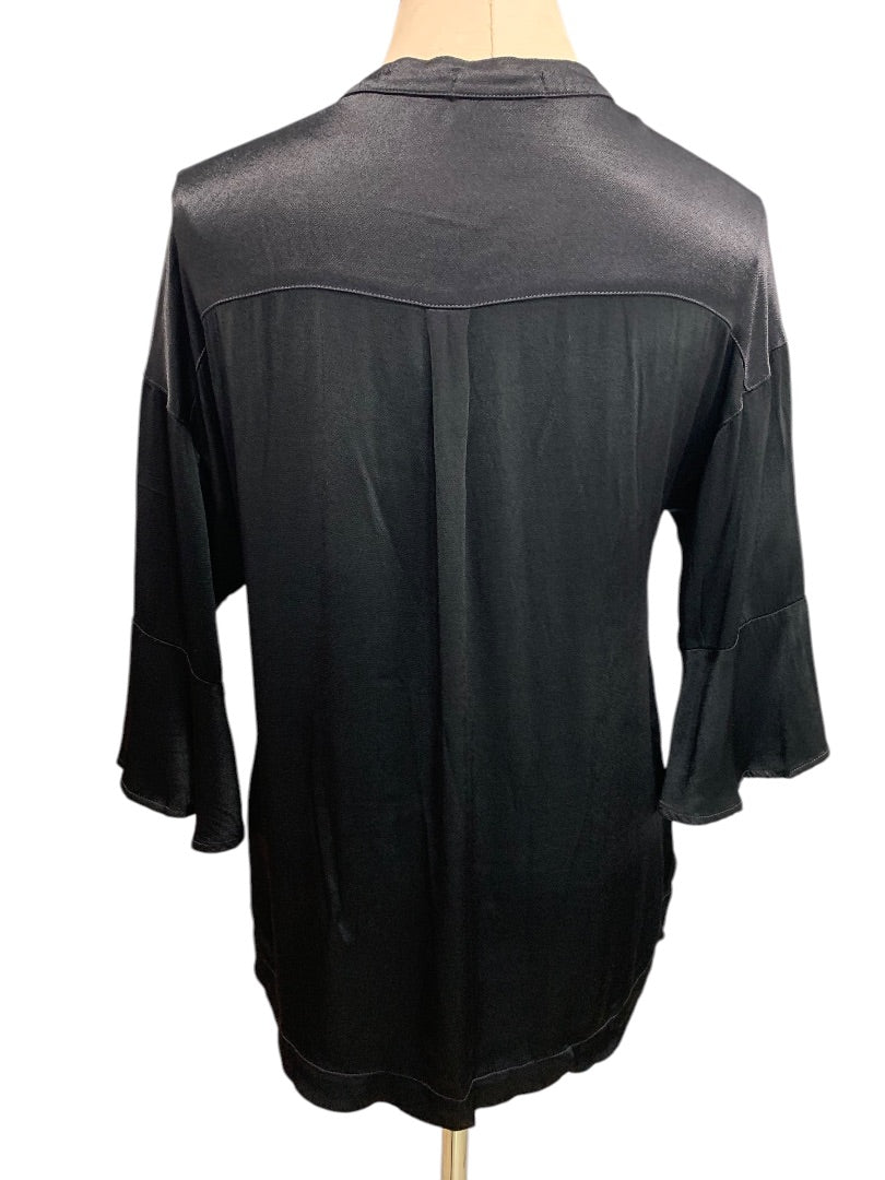 Small mododoc los angeles Black Button Up Shirt Womens Silky