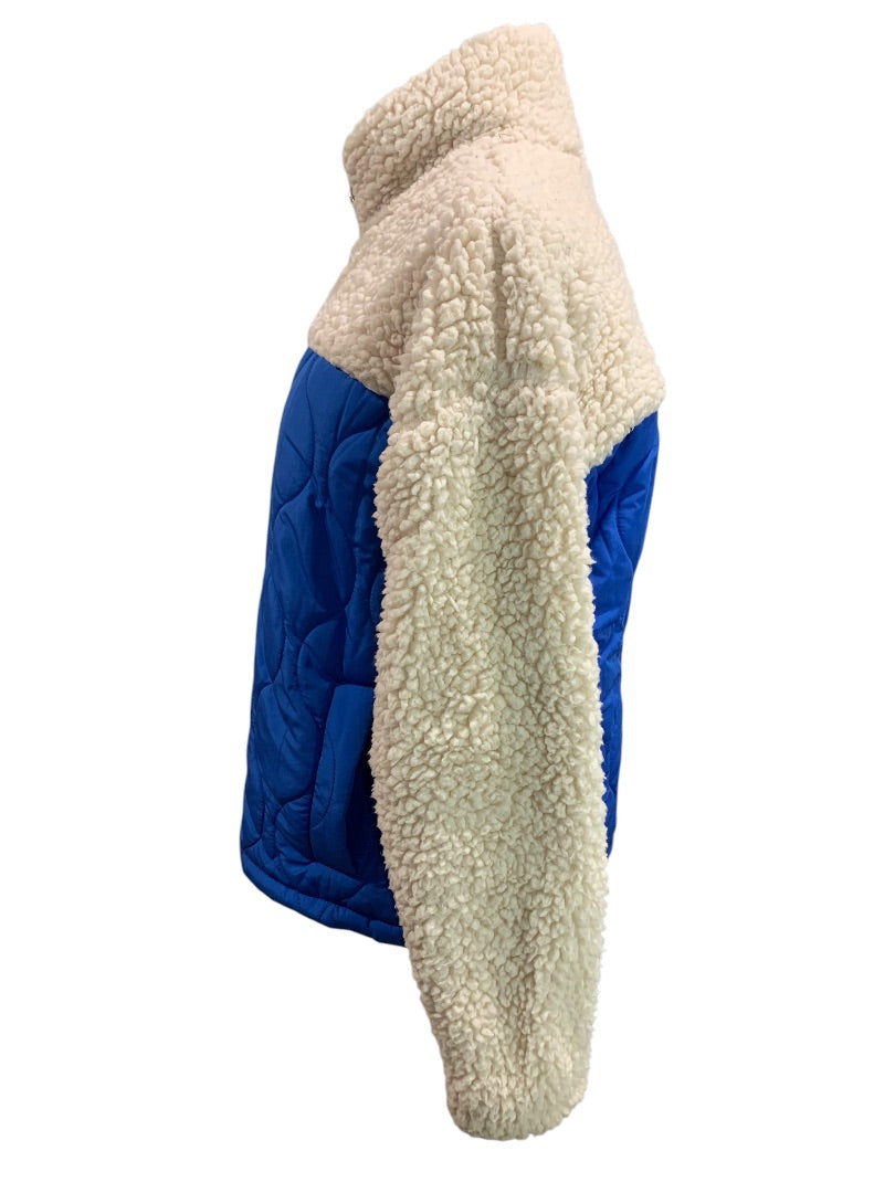 Small Thread & Supply Womens Blue Fleece Full Zip Jacket