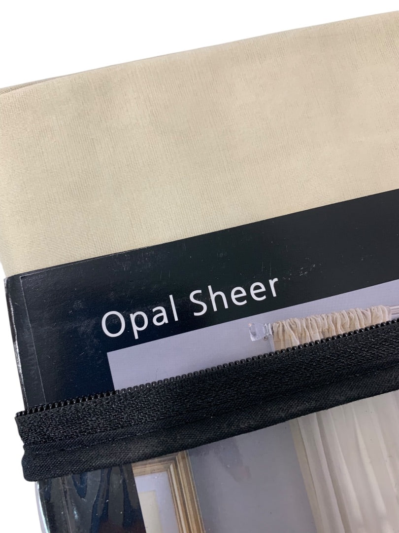 Valeron Opal Sheer Silk Blend 95" Panel Champagne New