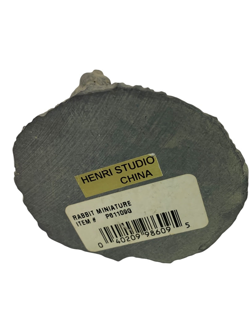 Henri Studio Rabbit Bunnies Figurine 2.5 Inch High PG1109G Cast Stone