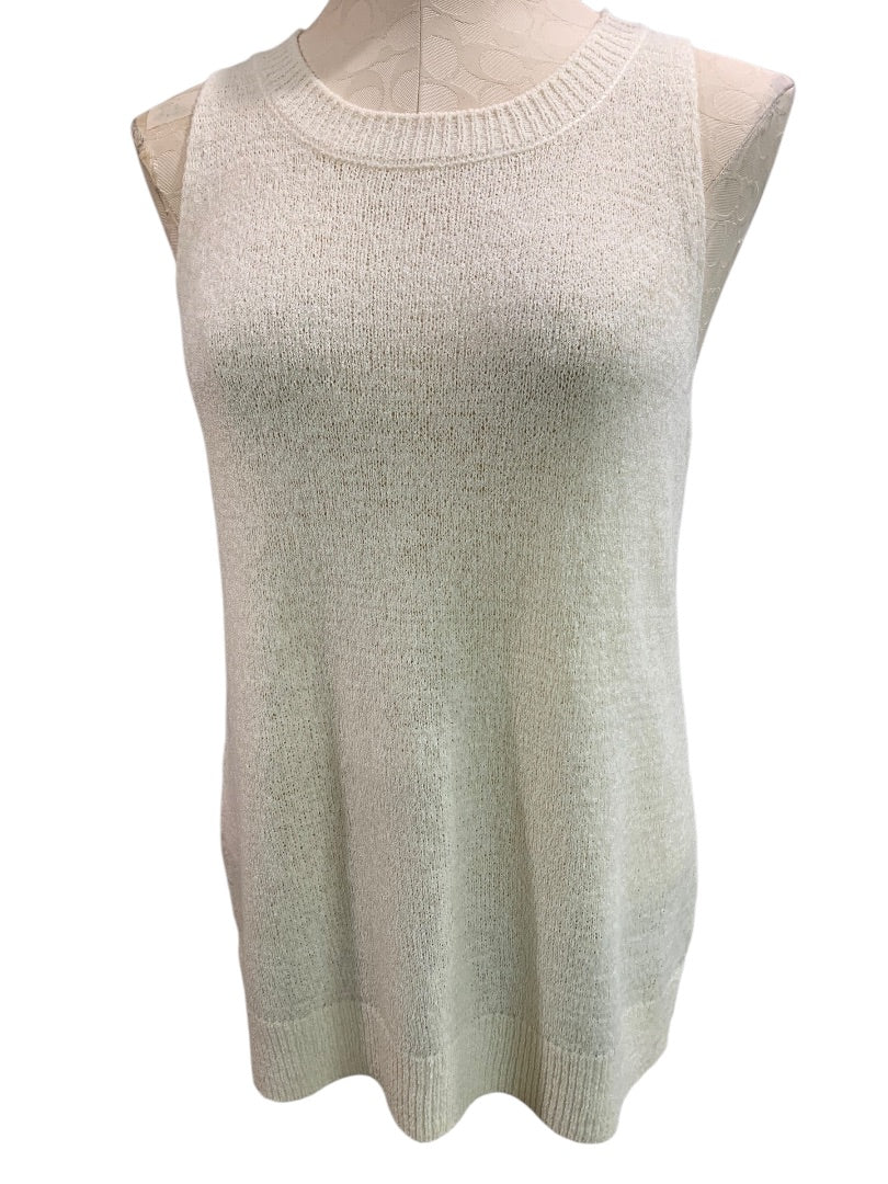 Medium Old Navy Ivory Lightweight Sleeveless Sweater