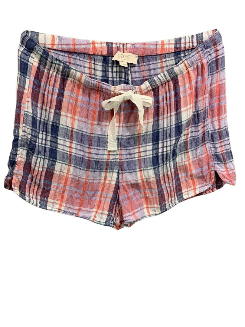 Small Loft Sleep Womens Plaid Pull On Shorts Summer Lightweight