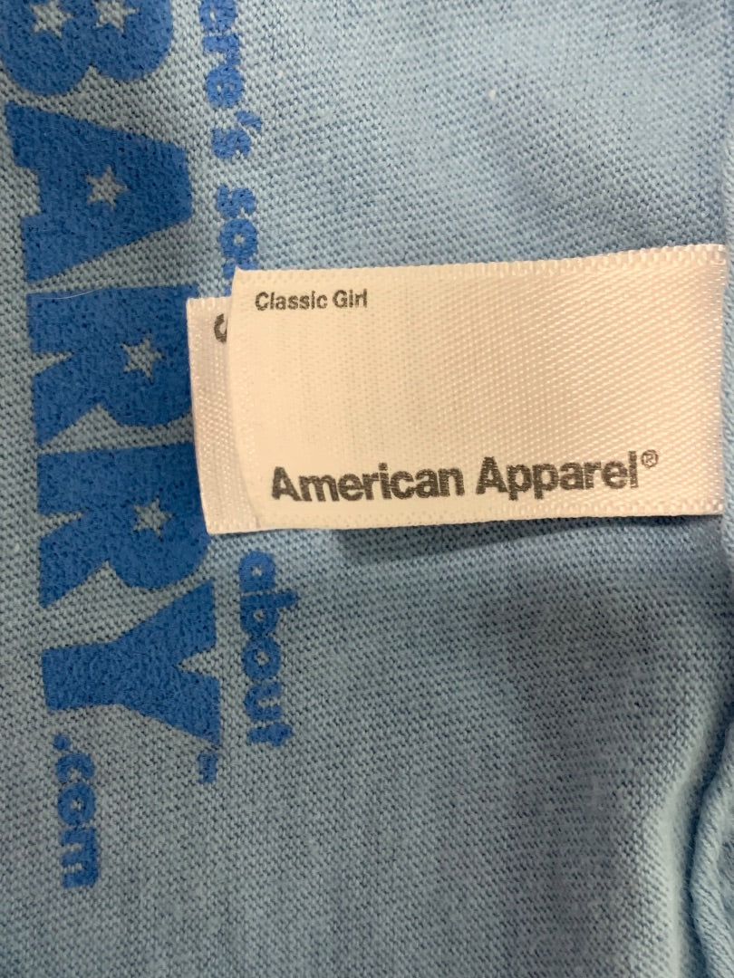 Small There is Something About Barry Obama 08 Tshirt Womens Blue