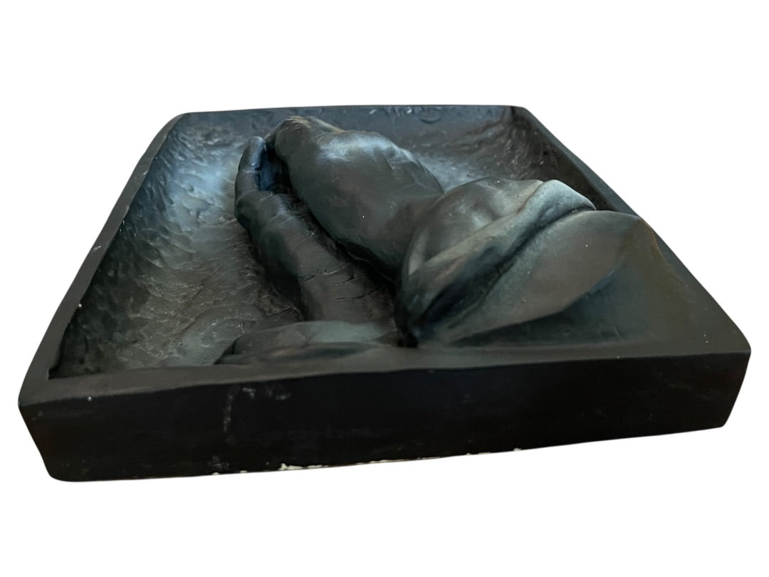 Praying Hands Dimensional Plaster Wall Hanging Plaque 10.5" x 8" x 1.5"