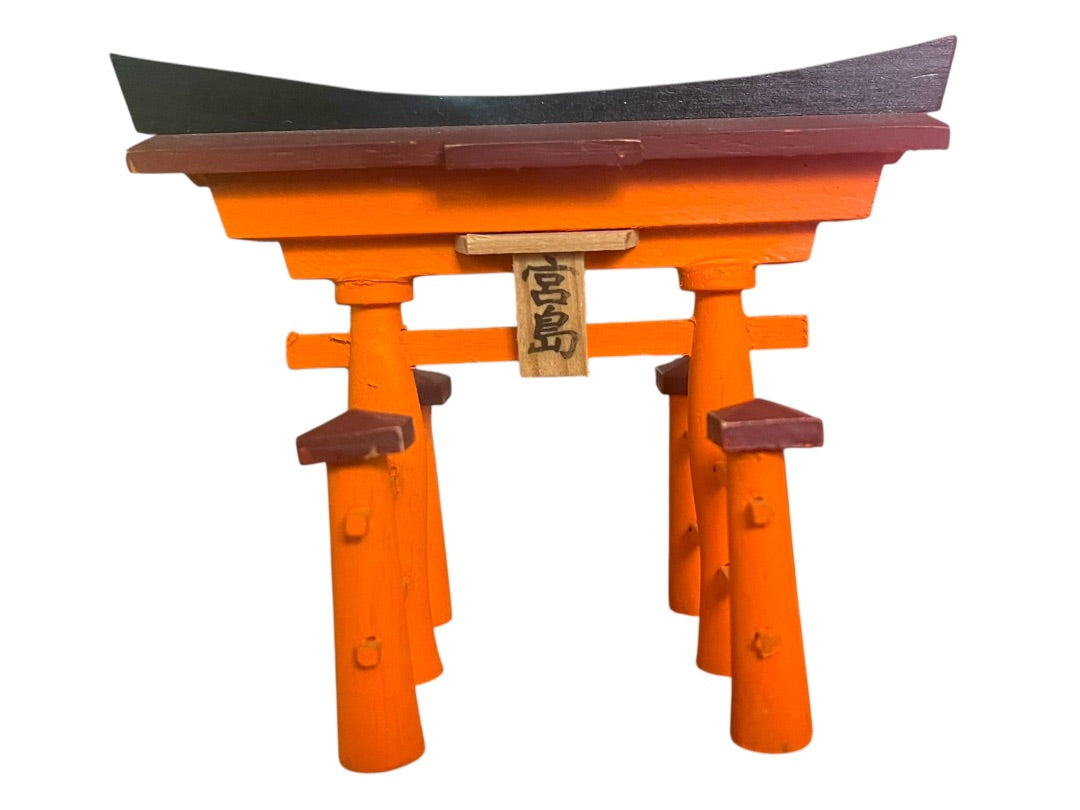 Japanese Wooden Replica Miyajima Torii Gate Itsukushima Shrine Hiroshima