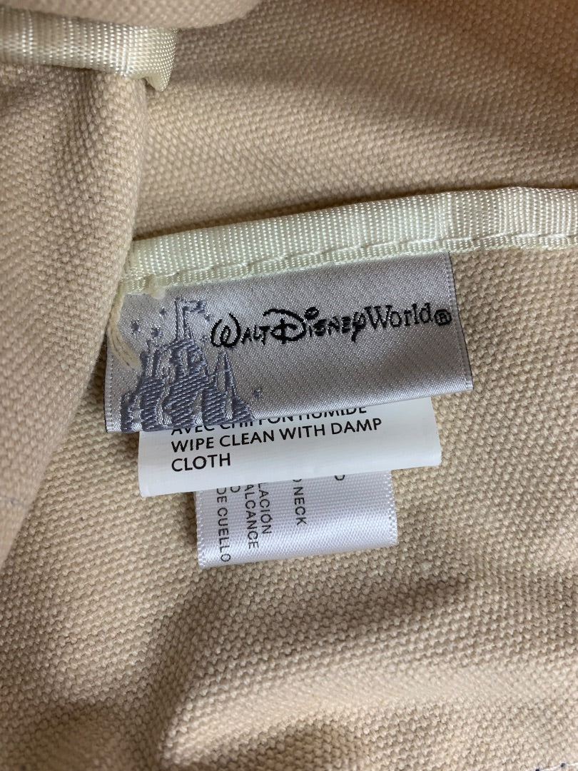 Walt Disney World Canvas Tote Blue Straps Pockets Magnetic Snap