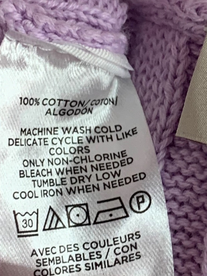 XS Loft Womens Lavender Sweater Ribbed Sleeveless