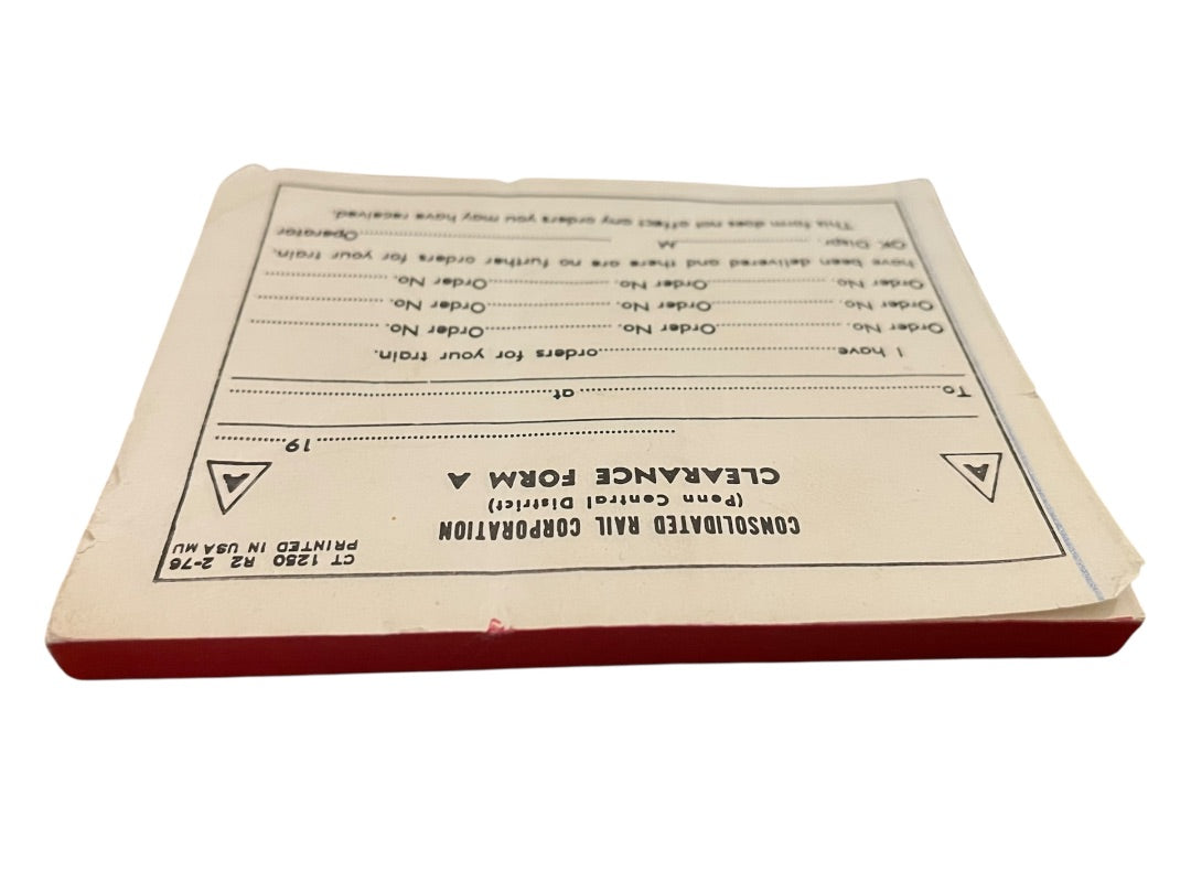 Consolidated Rail Corp Penn Central District Clearance Form A Pack