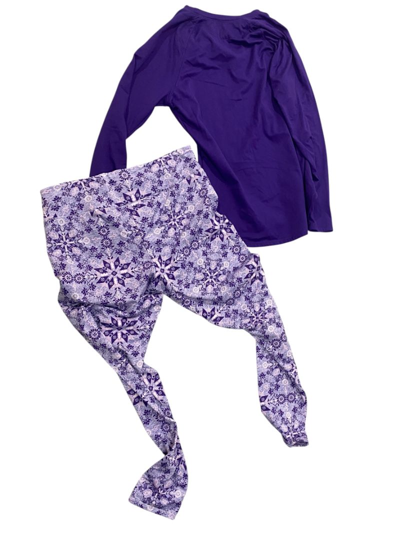 Large 2-Piece ClimateRight by Cuddl Duds Womens Base Layer Top and Legging Set