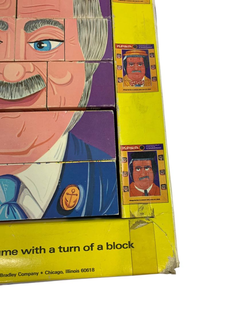 Playskool Vintage Changeable Puzzle Blocks Captain Kangaroo No 290