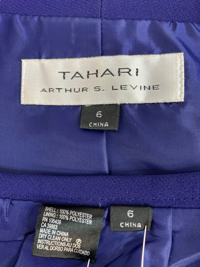 Size 6 Tahari Womens Purple Skirt Suit Jacket Arthur S Levine