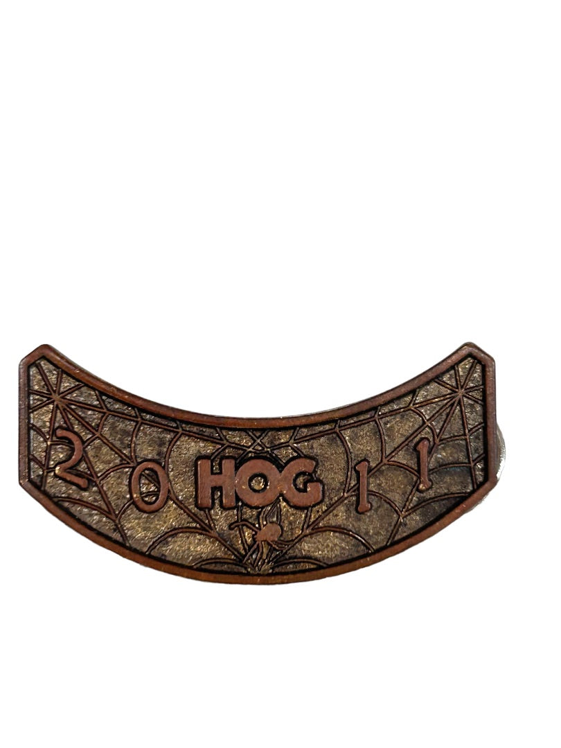Harley Davidson Motorcycle Owners Group 2011 HOG Jacket Hat Pin Spider Web 1.5"