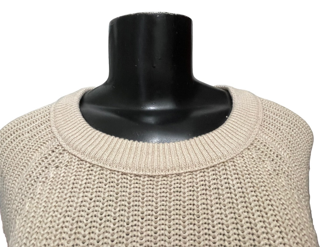XS J. Crew Striped Knit Fitted Long Sleeve Cotton Womens Sweater 53198