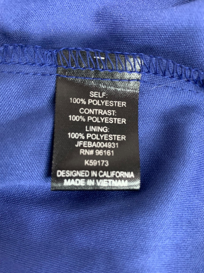 Small Be Bop Blue Dress Pullover Sleeveless Pleated Skirt Sheer Junior