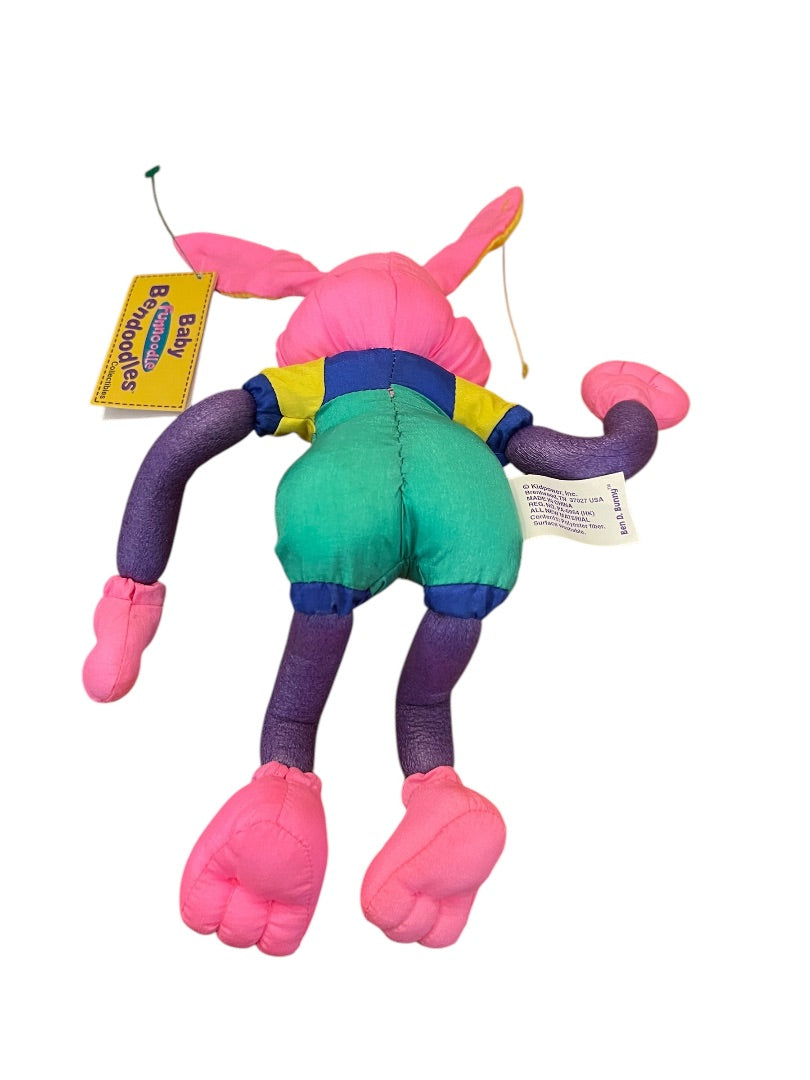Vintage Baby Bendoodles Funnoodle Toy Ben D Bunny 10 Inch