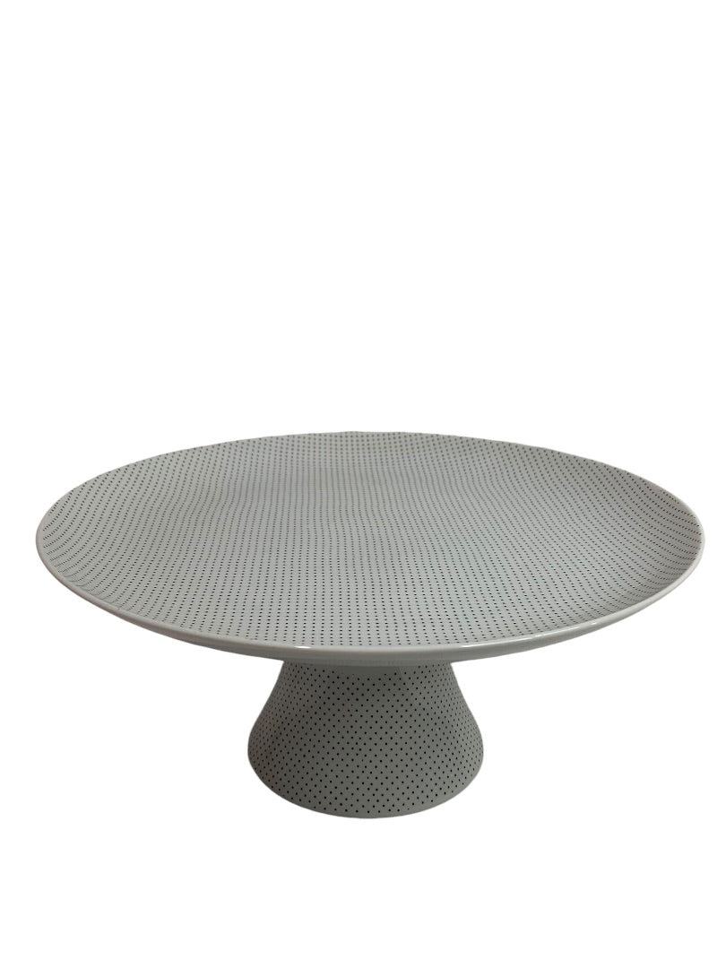 Toscany Collection Japan Pedestal Cake Plate Microdot 10.5 Inch