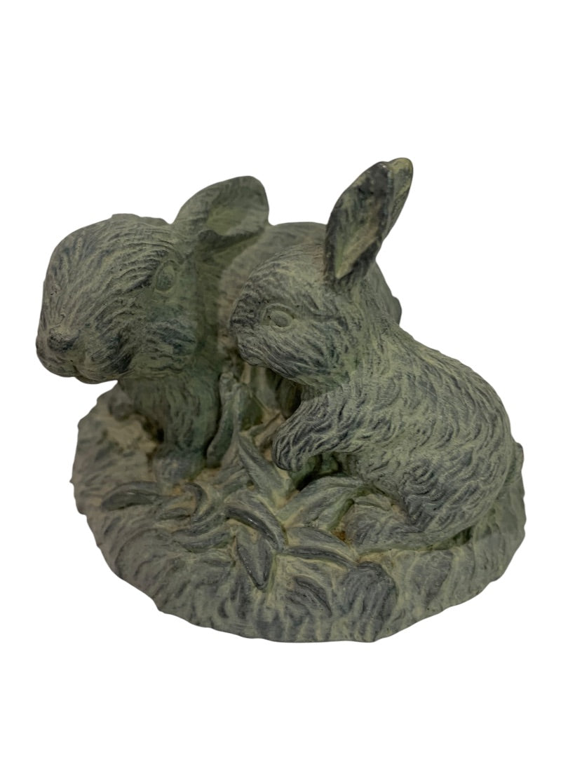 Henri Studio Rabbit Bunnies Figurine 2.5 Inch High PG1109G Cast Stone
