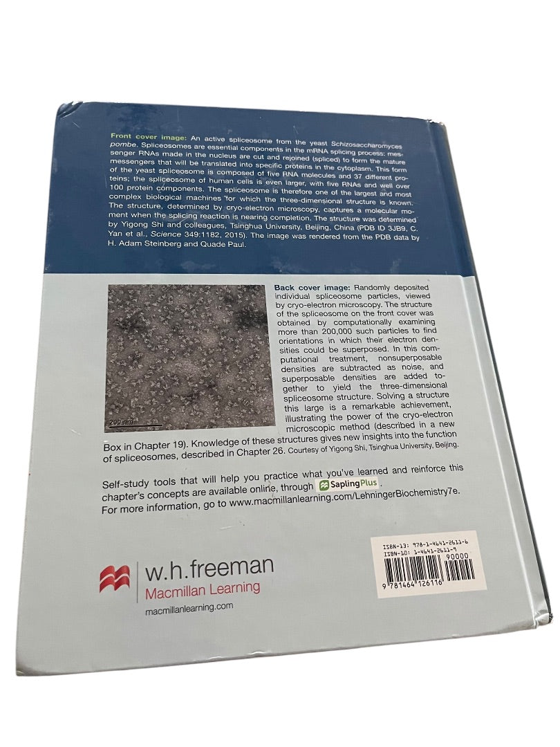 Lehninger Principles of Biochemistry 7th Edition Nelson Cox Pre-Owned