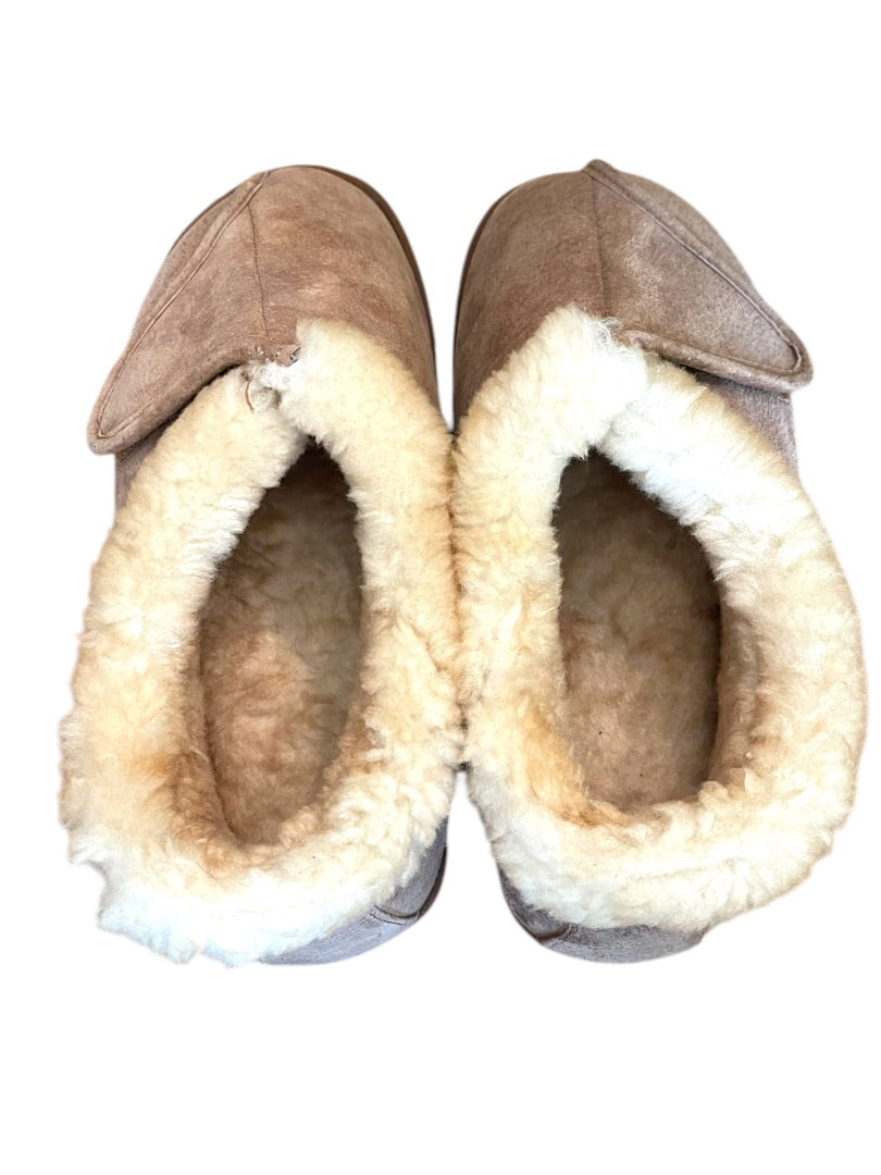 Size 11 (Mens 9) Cloud Nine Adjustable Wrap Sheepskin Slipper Brown Unisex