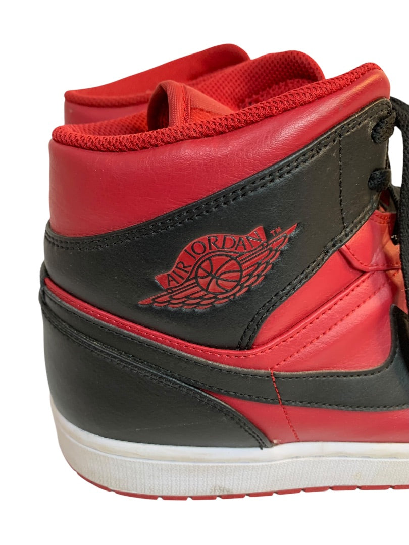 Size 13 Nike Air Jordan 1 Mid Reverse Bred Red Black Sneaker 2021 554724-660
