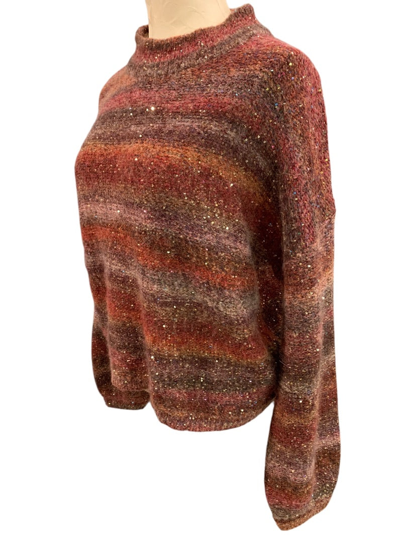 Large Banana Republic Womens Wool Alpaca Blend Sequin Sweater