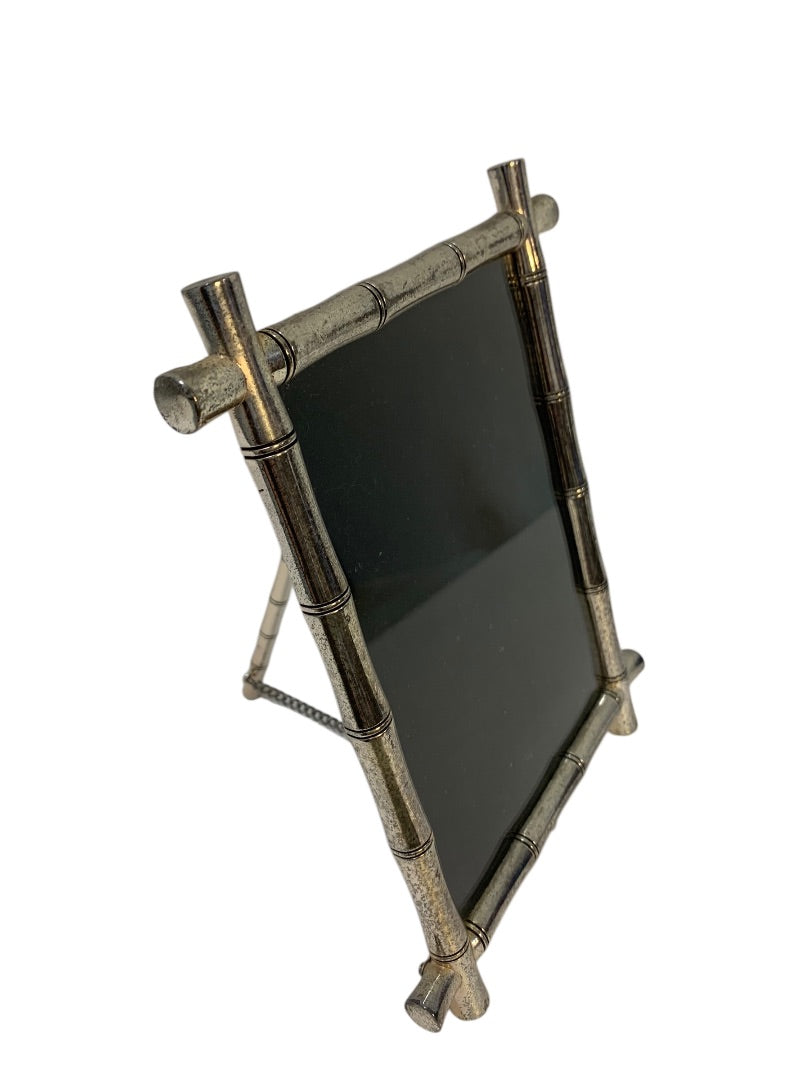 Silvertone Bamboo Tabletop Picture Frame for 6.5" x 4.5" Photo