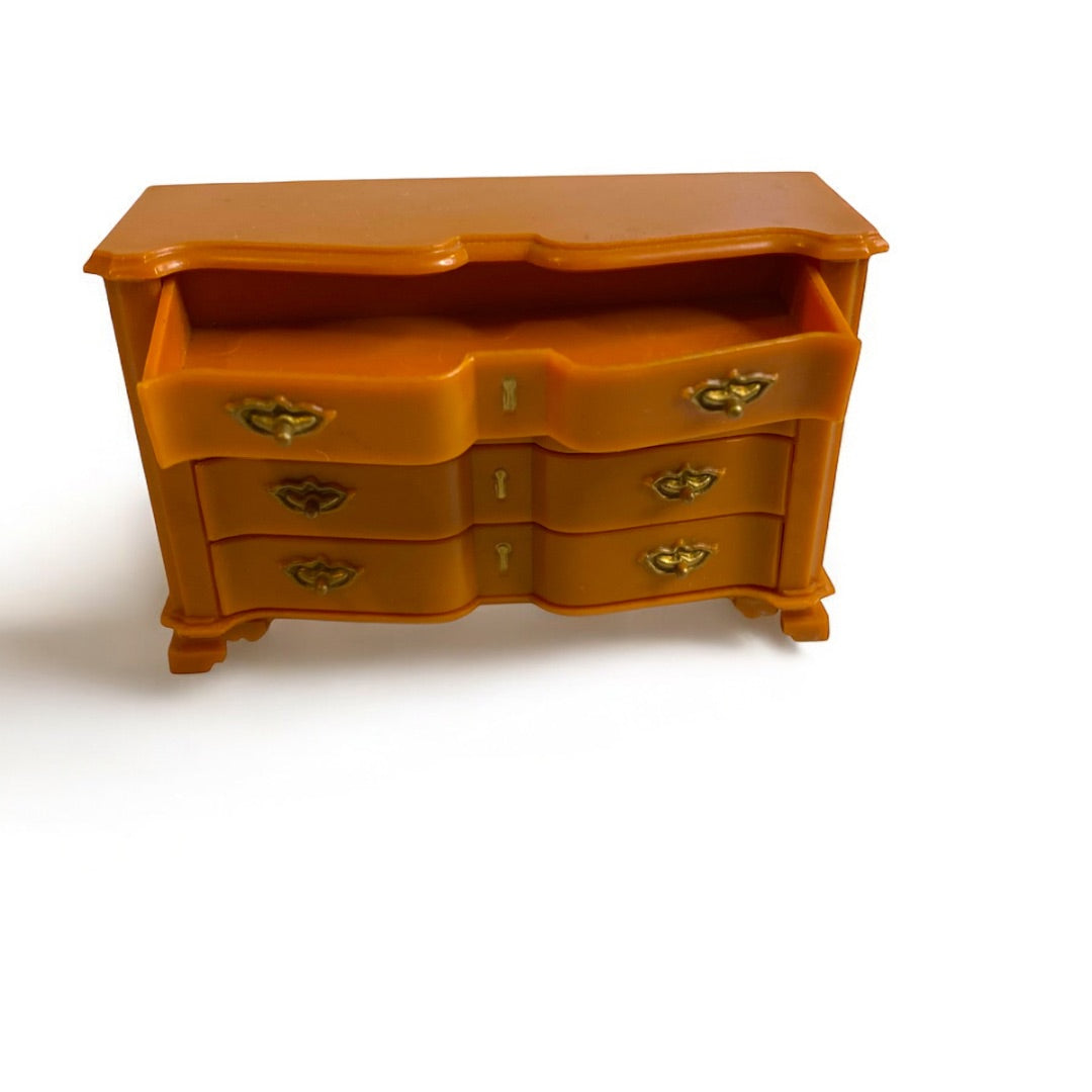 1960s Marx Little Hostess Dollhouse Miniature Chest of Drawers 1:18 Bureau