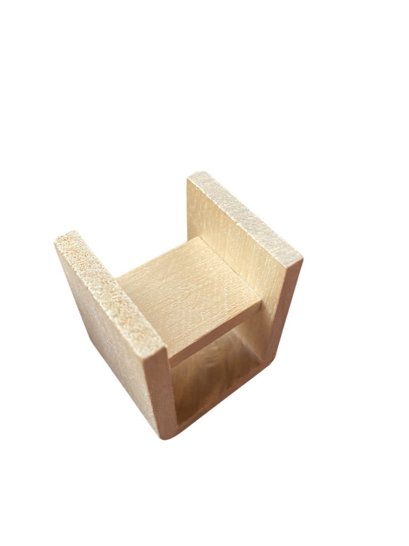 Unfinished Wooden Dollhouse Miniature Nightstand 1:12 Scale Bedroom