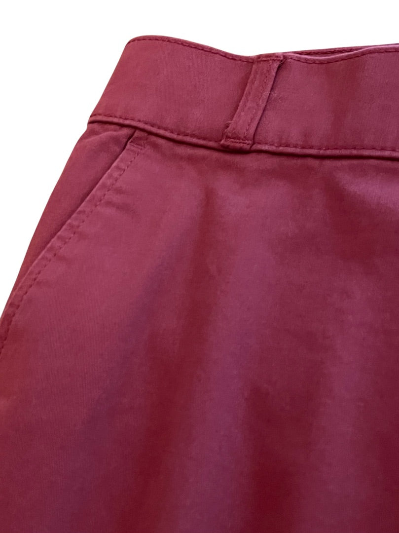 Size 6 Gloria Vanderbilt Womens Pull On Wide Leg Stretch Pants Burgundy