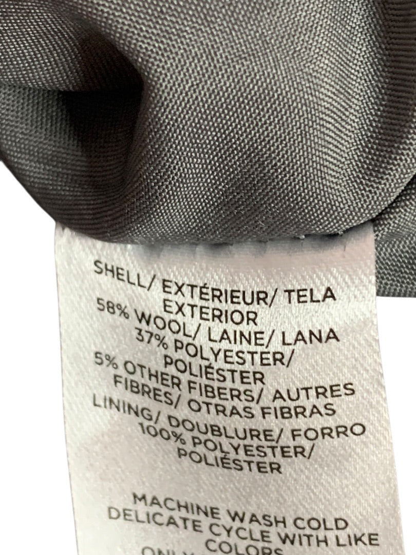 Size 4P Loft Petites Gray Lined A-Line Skirt Wool Blend
