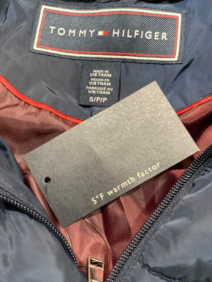 Small Tommy Hilfiger Navy Detatchable Hood Winter Coat 5 Degree Warmth
