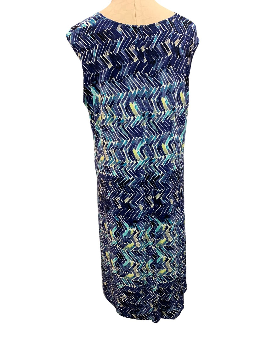 1X Nic + Zoe Print Dress and Cardigan Set Jersey Knit Stretch Knit Sweater