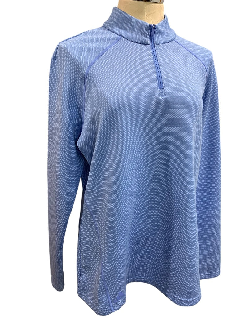 XL Adidas Womens New Golf Pullover 1/4 Zip Blue Fusion HT1266